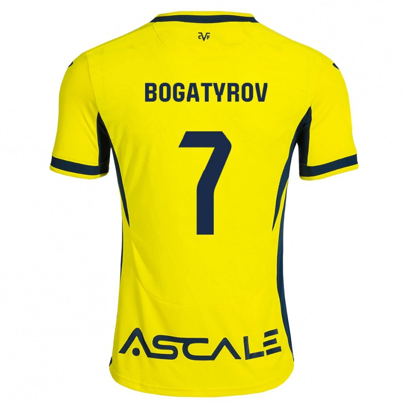 Danxen Herren Vladyslav Bogatyrov #7 Gelb Schwarz Rot Heimtrikot Trikot 2026/27 T-Shirt Schweiz
