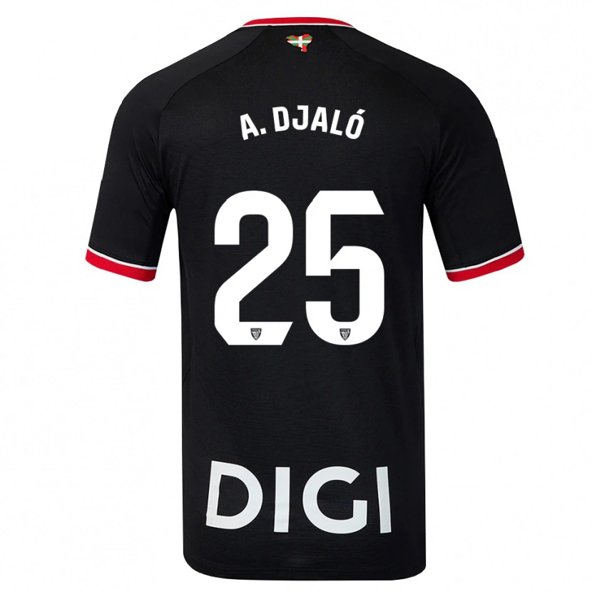 Danxen Herren Álvaro Djaló #25 Schwarz Weiß Rot Auswärtstrikot Trikot 2026/27 T-Shirt Schweiz