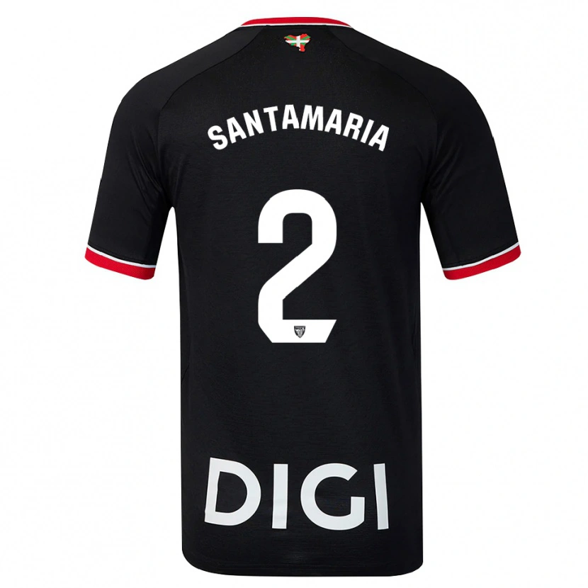 Danxen Herren Unai Santamaría #2 Schwarz Weiß Rot Auswärtstrikot Trikot 2026/27 T-Shirt Schweiz