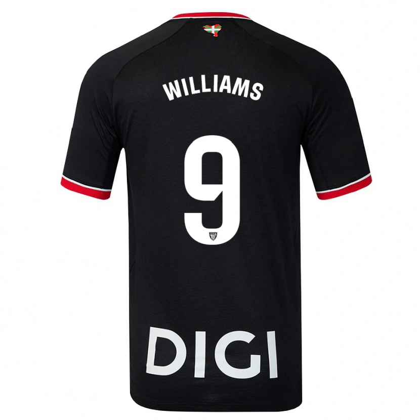 Danxen Herren Iñaki Williams #9 Schwarz Weiß Rot Auswärtstrikot Trikot 2026/27 T-Shirt Schweiz