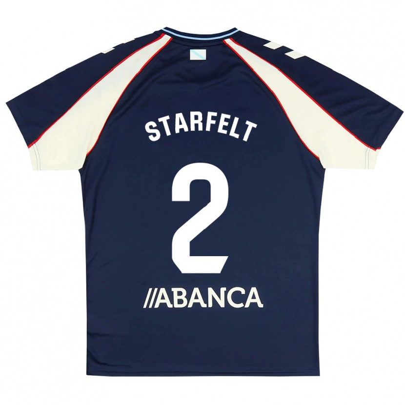 Danxen Herren Carl Starfelt #2 Königsblau Rot Weiß Auswärtstrikot Trikot 2026/27 T-Shirt Schweiz