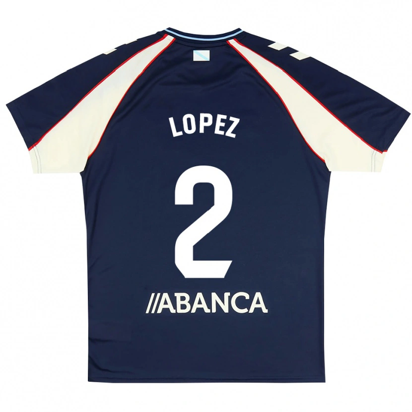 Danxen Herren Iván López #2 Königsblau Rot Weiß Auswärtstrikot Trikot 2026/27 T-Shirt Schweiz