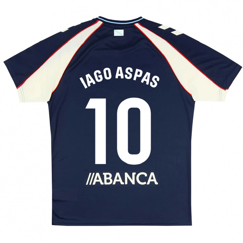 Danxen Herren Iago Aspas #10 Königsblau Rot Weiß Auswärtstrikot Trikot 2026/27 T-Shirt Schweiz