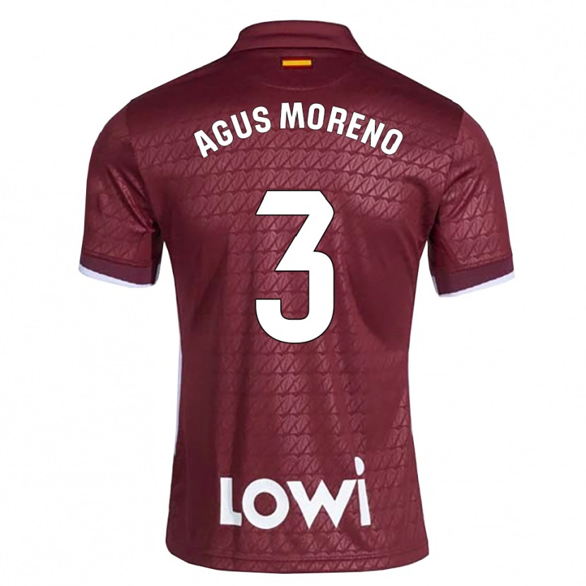 Danxen Herren Agus Moreno #3 Dunkelrot Weiß Auswärtstrikot Trikot 2026/27 T-Shirt Schweiz
