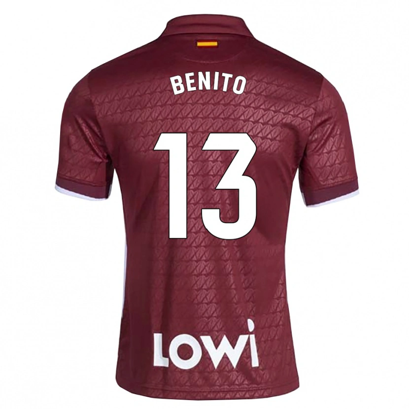 Danxen Herren Jorge Benito #13 Dunkelrot Weiß Auswärtstrikot Trikot 2026/27 T-Shirt Schweiz