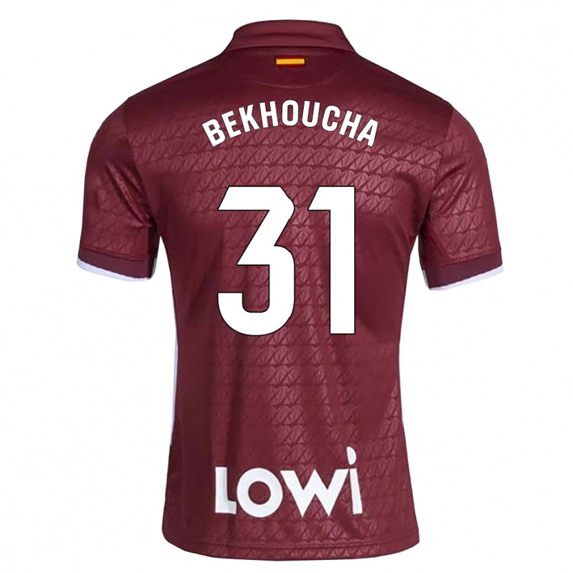 Danxen Herren Ismael Bekhoucha #31 Dunkelrot Weiß Auswärtstrikot Trikot 2026/27 T-Shirt Schweiz