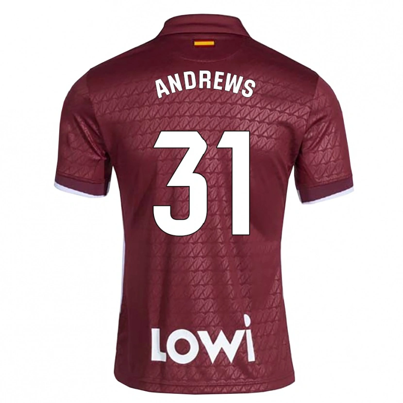 Danxen Herren George Andrews #31 Dunkelrot Weiß Auswärtstrikot Trikot 2026/27 T-Shirt Schweiz