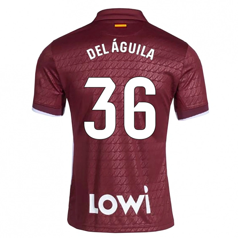 Danxen Herren Ángel Del Águila #36 Dunkelrot Weiß Auswärtstrikot Trikot 2026/27 T-Shirt Schweiz