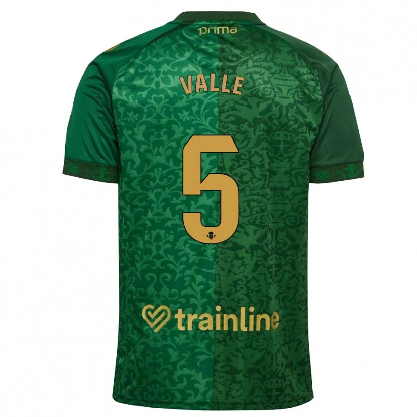 Danxen Herren María Valle López #5 Waldgrün Dunkelgoldrute Auswärtstrikot Trikot 2026/27 T-Shirt Schweiz