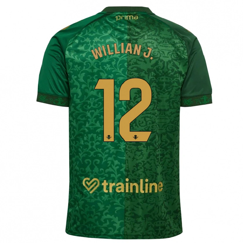 Danxen Herren Willian Jose #12 Waldgrün Dunkelgoldrute Auswärtstrikot Trikot 2026/27 T-Shirt Schweiz