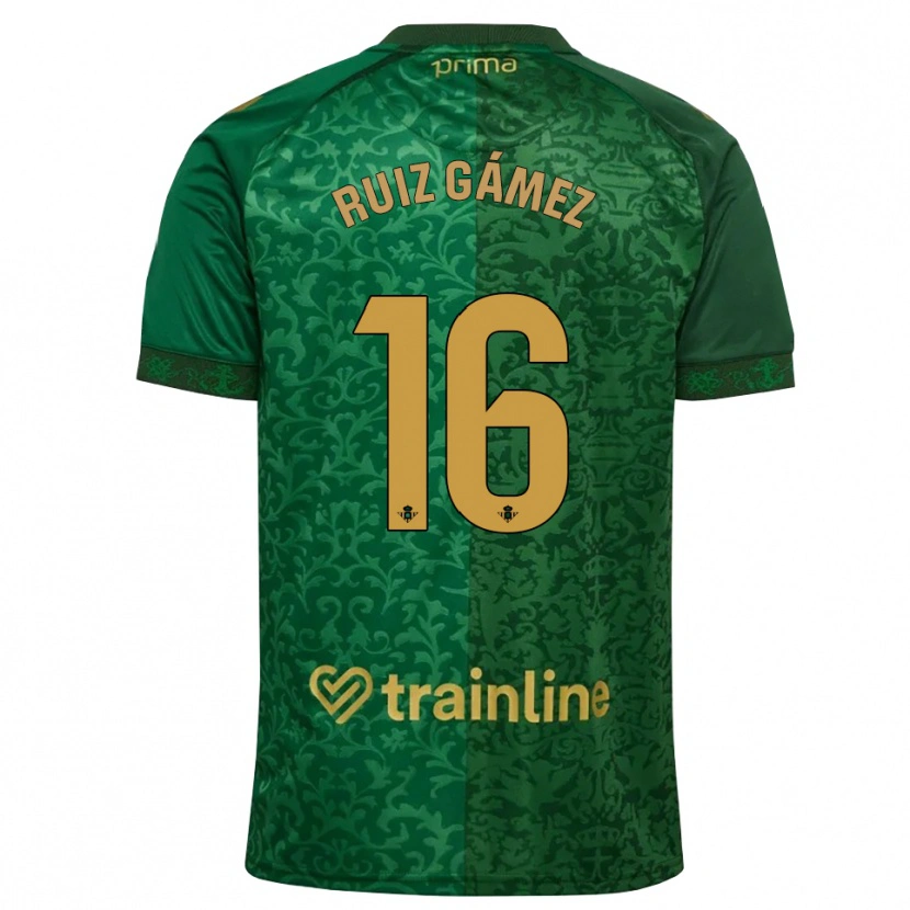 Danxen Herren María Ruiz #16 Waldgrün Dunkelgoldrute Auswärtstrikot Trikot 2026/27 T-Shirt Schweiz