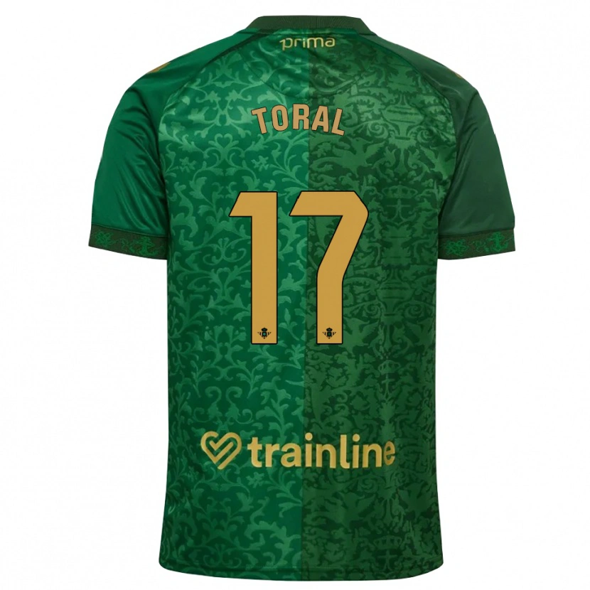 Danxen Herren Antonio Toral #17 Waldgrün Dunkelgoldrute Auswärtstrikot Trikot 2026/27 T-Shirt Schweiz
