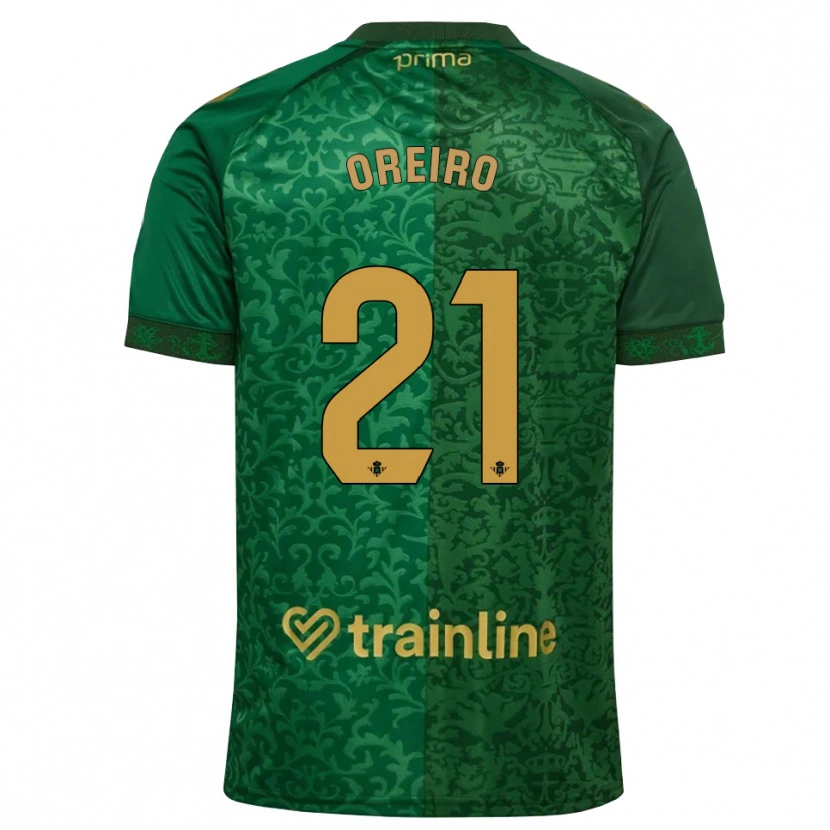 Danxen Herren Jorge Oreiro #21 Waldgrün Dunkelgoldrute Auswärtstrikot Trikot 2026/27 T-Shirt Schweiz