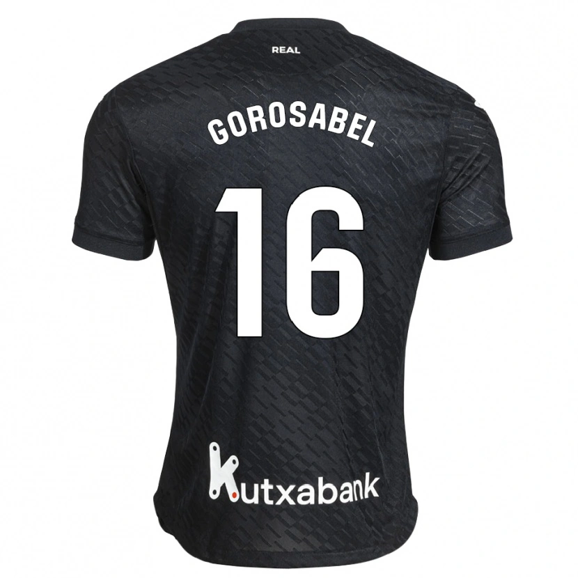 Danxen Herren Gorka Gorosabel #16 Schwarz Weiß Auswärtstrikot Trikot 2026/27 T-Shirt Schweiz