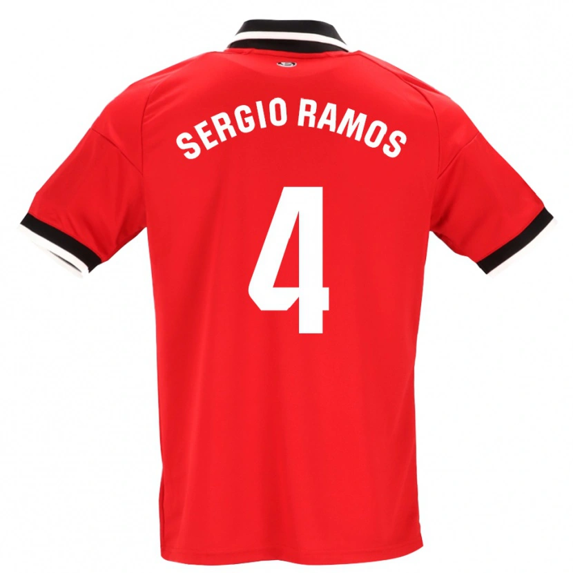 Danxen Herren Sergio Ramos #4 Schwarz Weiß Rot Auswärtstrikot Trikot 2026/27 T-Shirt Schweiz