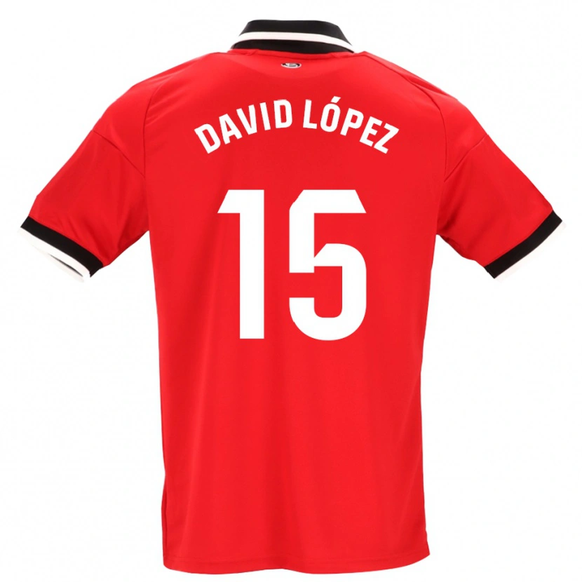 Danxen Herren David López #15 Schwarz Weiß Rot Auswärtstrikot Trikot 2026/27 T-Shirt Schweiz