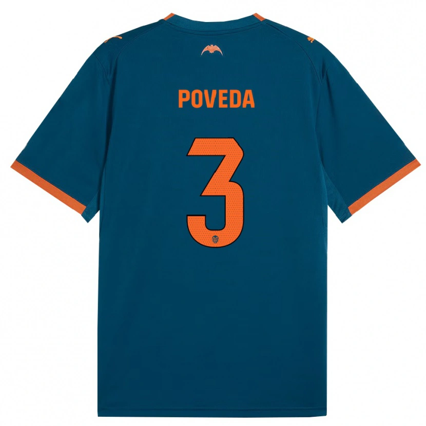 Danxen Herren Hugo Poveda #3 Stahlblau Orange Auswärtstrikot Trikot 2026/27 T-Shirt Schweiz