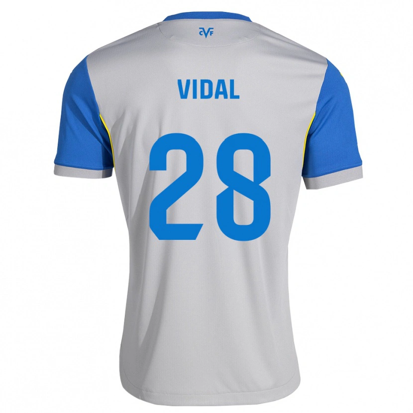 Danxen Herren Aran Vidal #28 Dodgerblau Grau Auswärtstrikot Trikot 2026/27 T-Shirt Schweiz