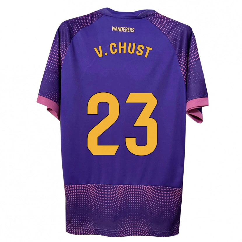 Danxen Herren Víctor Chust #23 Lila Weiß Rosa Auswärtstrikot Trikot 2026/27 T-Shirt Schweiz