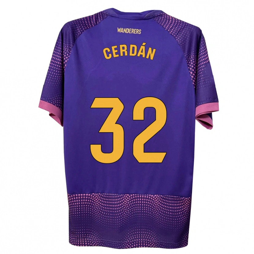 Danxen Herren Pablo Cerdán #32 Lila Weiß Rosa Auswärtstrikot Trikot 2026/27 T-Shirt Schweiz