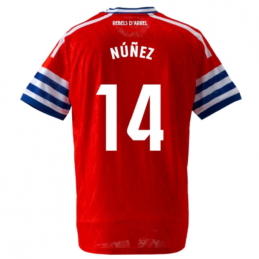 Danxen Herren Unai Núñez #14 Königsblau Rot Auswärtstrikot Trikot 2026/27 T-Shirt Schweiz