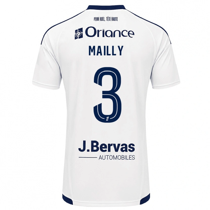 Danxen Herren Evan Mailly #3 Marineweiß Auswärtstrikot Trikot 2026/27 T-Shirt Schweiz
