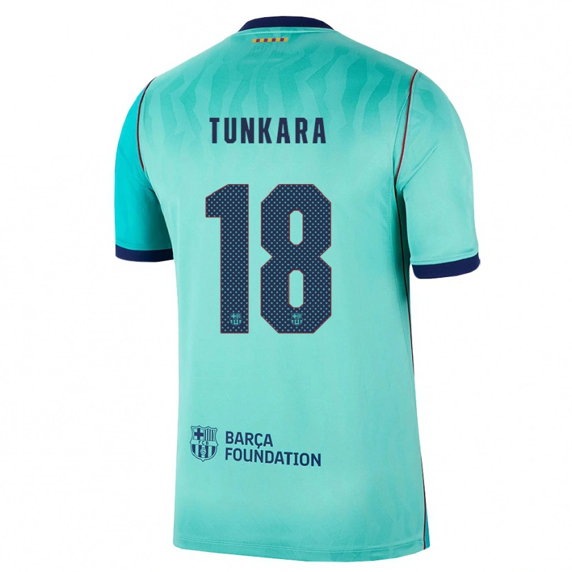 Danxen Herren Ebrima Tunkara #18 Aqua Dunkeltürkis Königsblau Ausweichtrikot Trikot 2026/27 T-Shirt Schweiz