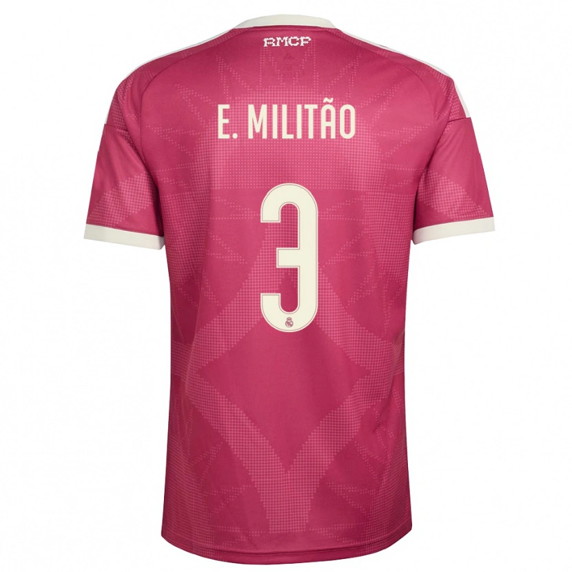 Danxen Herren Éder Militão #3 Blassviolett Rot Weiß Ausweichtrikot Trikot 2026/27 T-Shirt Schweiz