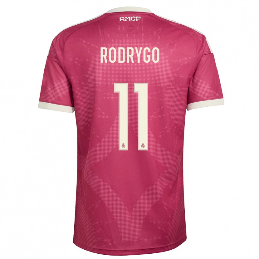 Danxen Herren Rodrygo Silva De Goes #11 Blassviolett Rot Weiß Ausweichtrikot Trikot 2026/27 T-Shirt Schweiz