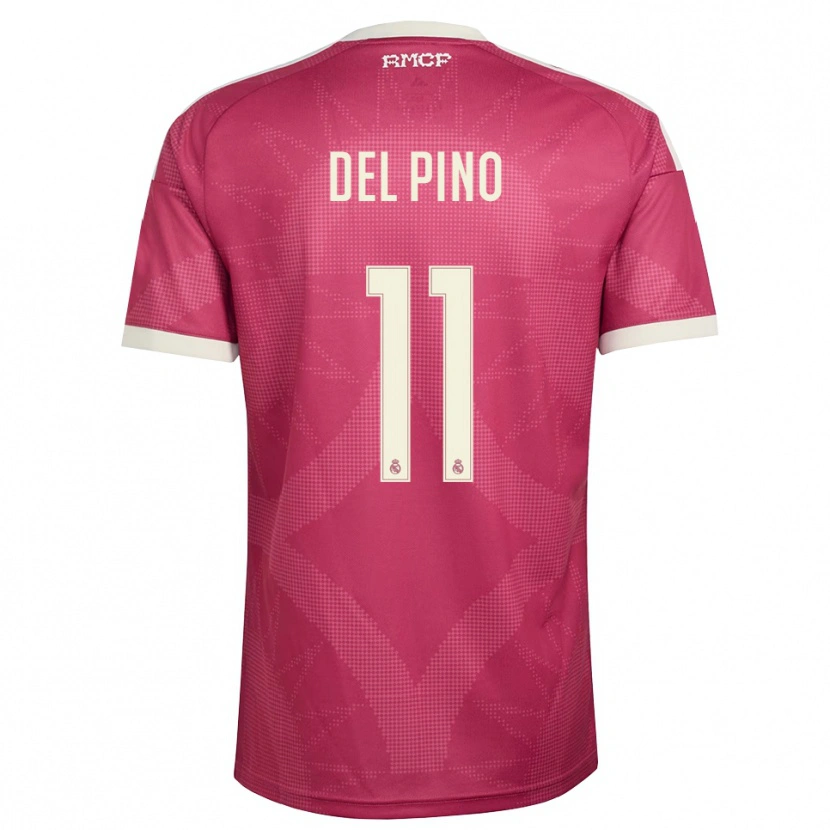 Danxen Herren Santiago Del Pino #11 Blassviolett Rot Weiß Ausweichtrikot Trikot 2026/27 T-Shirt Schweiz
