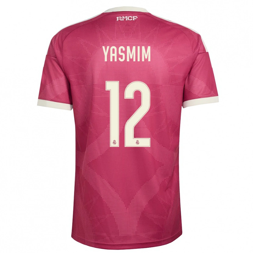 Danxen Herren Yasmim Assis Ribeiro #12 Blassviolett Rot Weiß Ausweichtrikot Trikot 2026/27 T-Shirt Schweiz