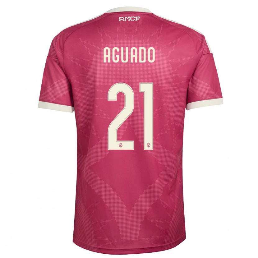 Danxen Herren Diego Aguado #21 Blassviolett Rot Weiß Ausweichtrikot Trikot 2026/27 T-Shirt Schweiz