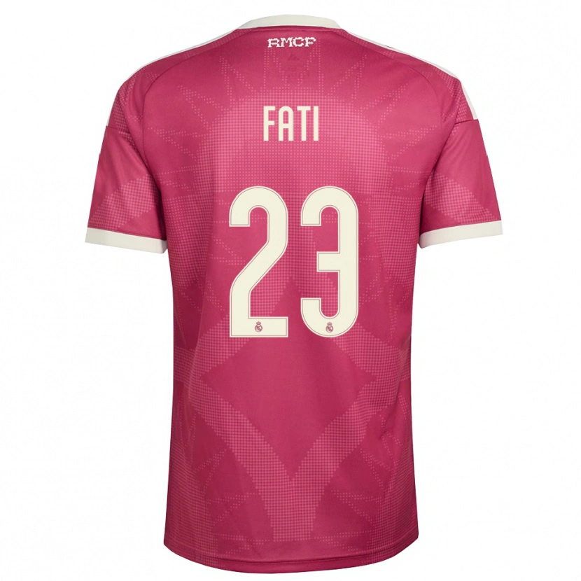 Danxen Herren Lamini Fati #23 Blassviolett Rot Weiß Ausweichtrikot Trikot 2026/27 T-Shirt Schweiz