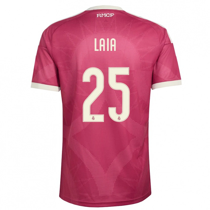 Danxen Herren Laia López De La Morena #25 Blassviolett Rot Weiß Ausweichtrikot Trikot 2026/27 T-Shirt Schweiz
