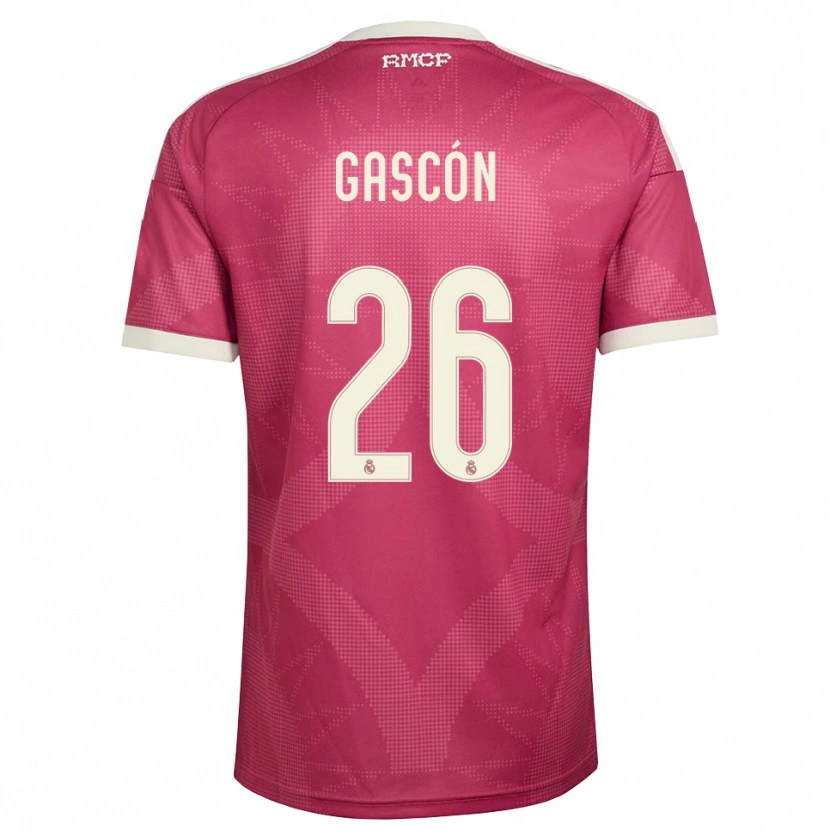Danxen Herren Ignacio Gascón #26 Blassviolett Rot Weiß Ausweichtrikot Trikot 2026/27 T-Shirt Schweiz