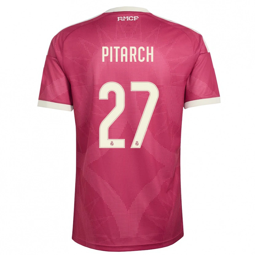 Danxen Herren Thiago Pitarch #27 Blassviolett Rot Weiß Ausweichtrikot Trikot 2026/27 T-Shirt Schweiz