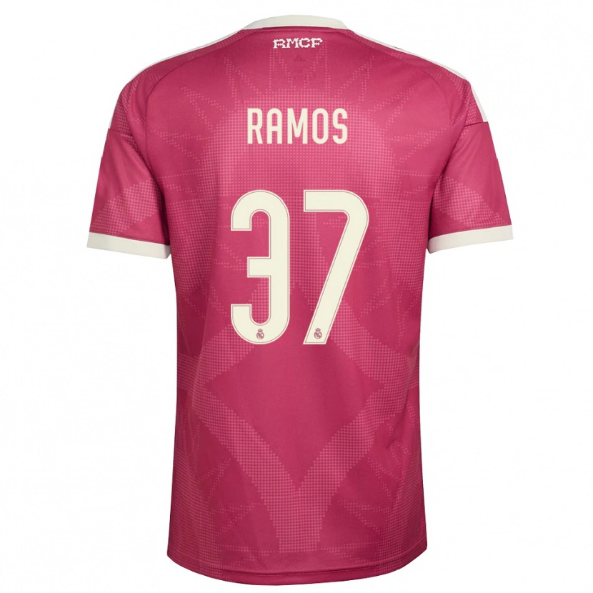 Danxen Herren Yeremaiah Ramos #37 Blassviolett Rot Weiß Ausweichtrikot Trikot 2026/27 T-Shirt Schweiz