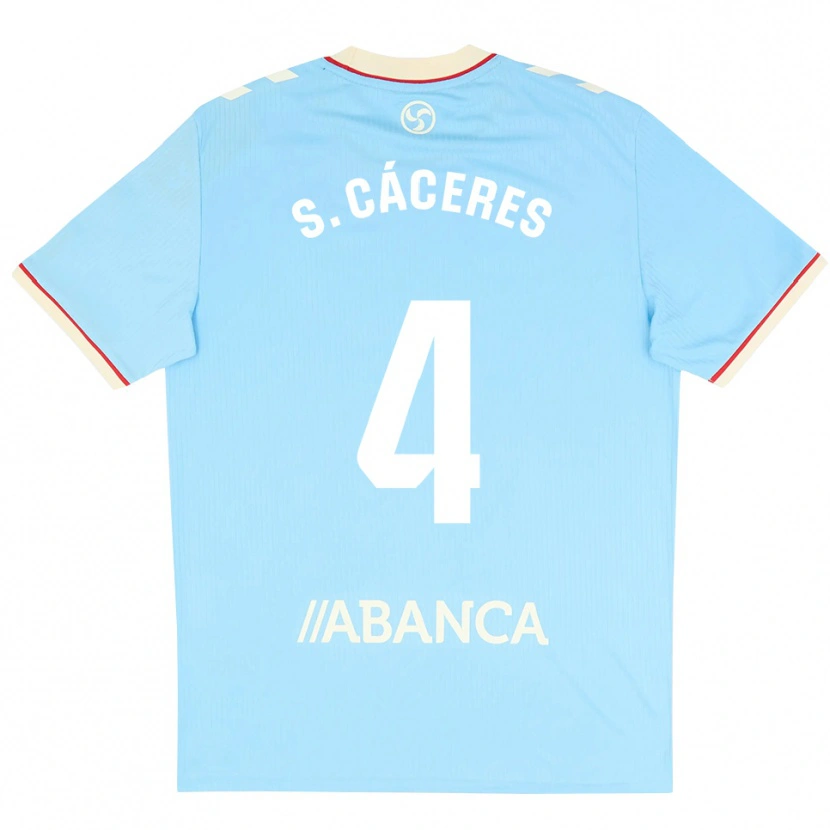 Danxen Damen Sebastián Cáceres #4 Himmelblau Weiß Rot Heimtrikot Trikot 2026/27 T-Shirt Schweiz
