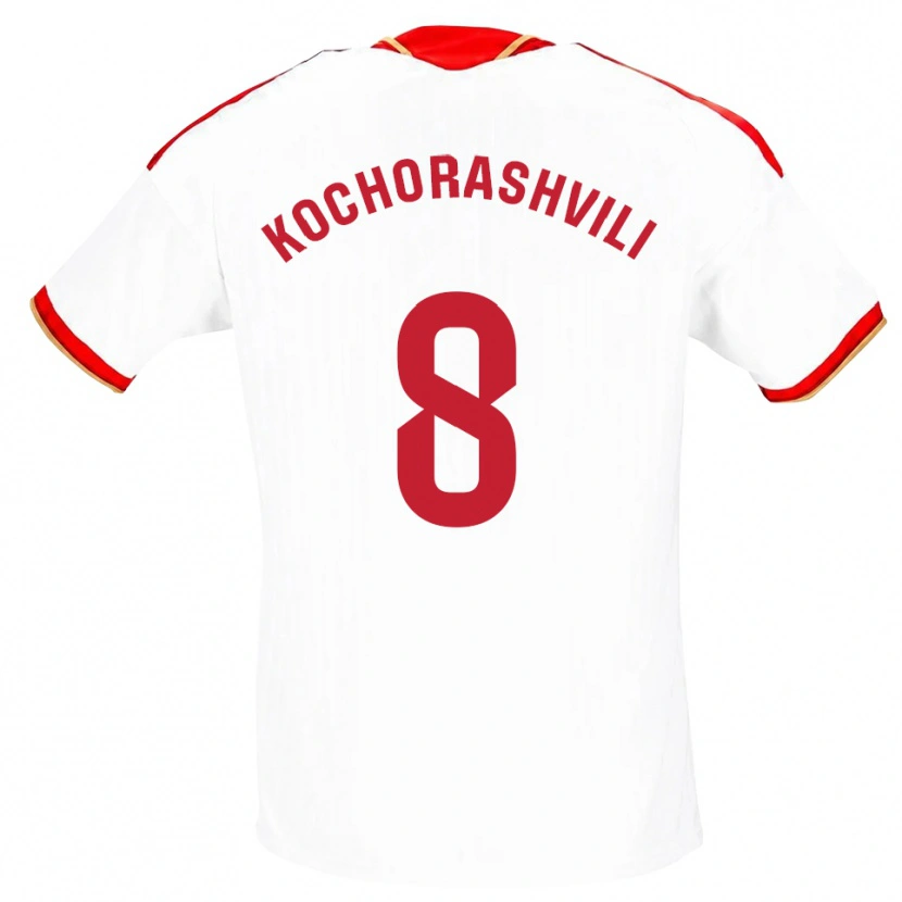 Danxen Damen Giorgi Kochorashvili #8 Weiß Rot Heimtrikot Trikot 2026/27 T-Shirt Schweiz
