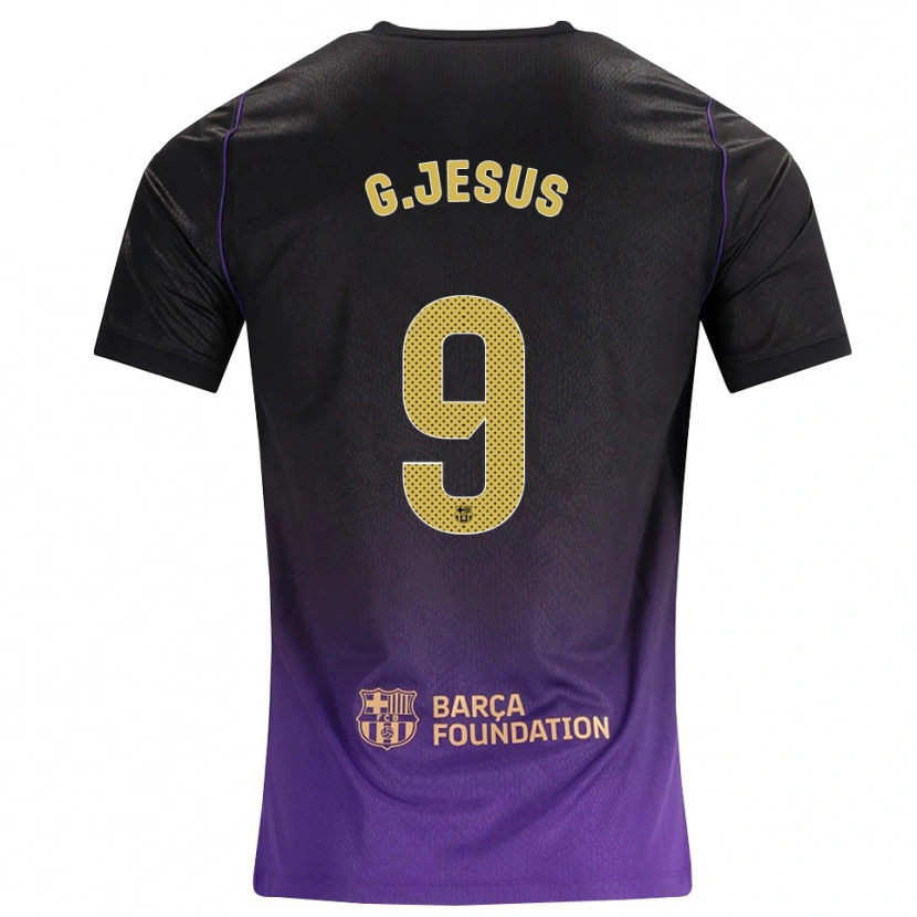 Danxen Damen Gabriel Jesus #9 Lila Gelb Schwarz Auswärtstrikot Trikot 2026/27 T-Shirt Schweiz