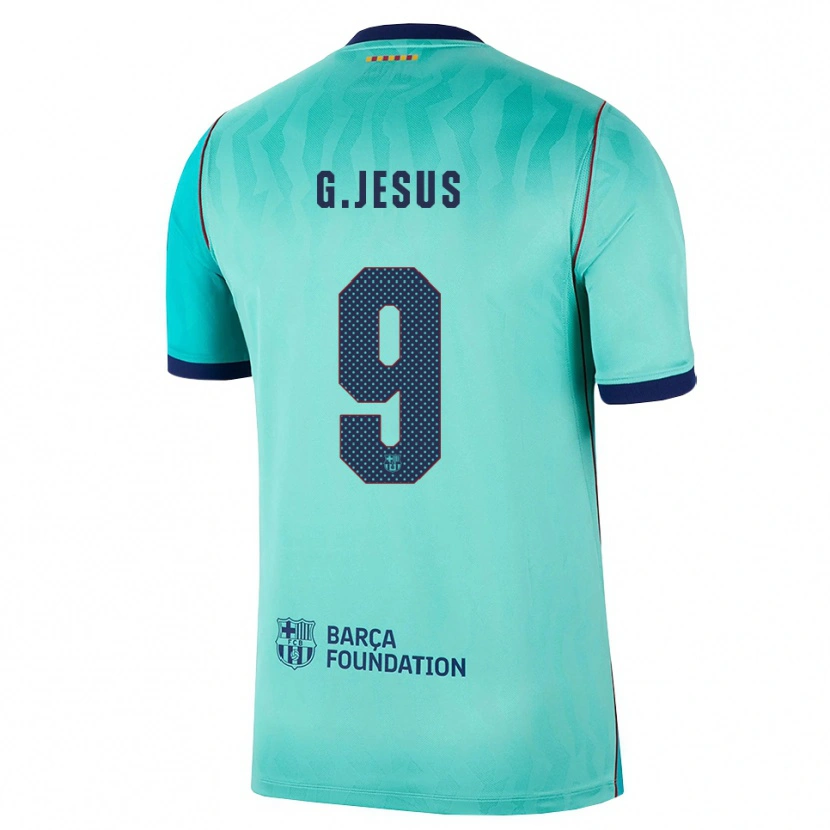 Danxen Damen Gabriel Jesus #9 Aqua Dunkeltürkis Königsblau Ausweichtrikot Trikot 2026/27 T-Shirt Schweiz