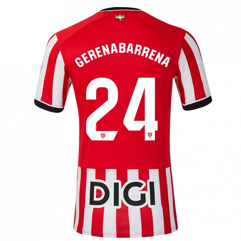 Danxen Damen Beñat Gerenabarrena #24 Rot Schwarz Weiß Heimtrikot Trikot 2026/27 T-Shirt Schweiz
