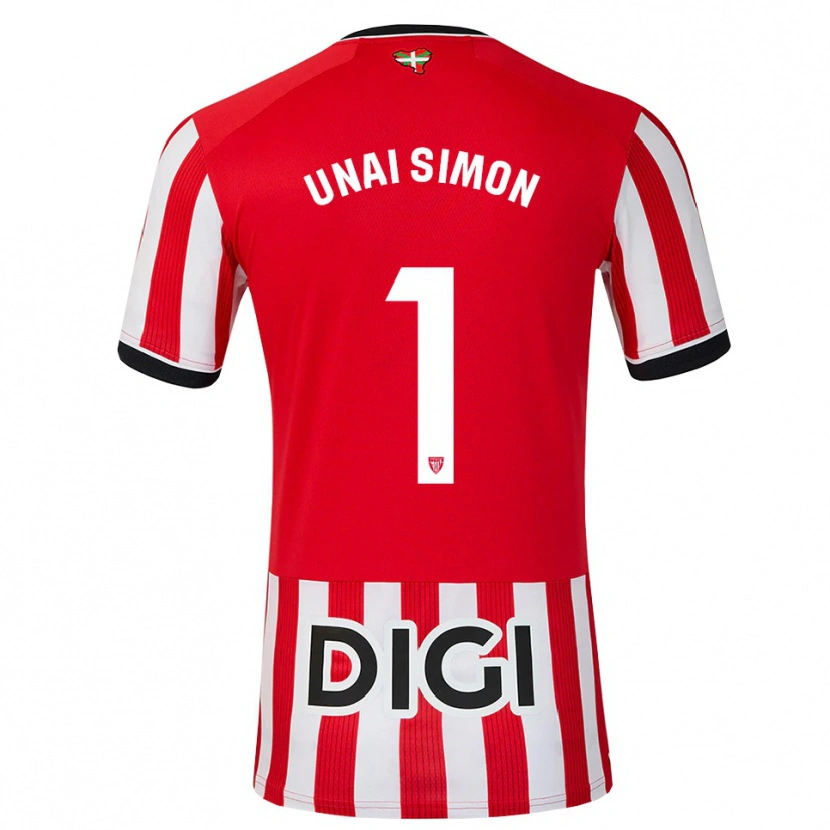 Danxen Damen Unai Simón #1 Rot Schwarz Weiß Heimtrikot Trikot 2026/27 T-Shirt Schweiz
