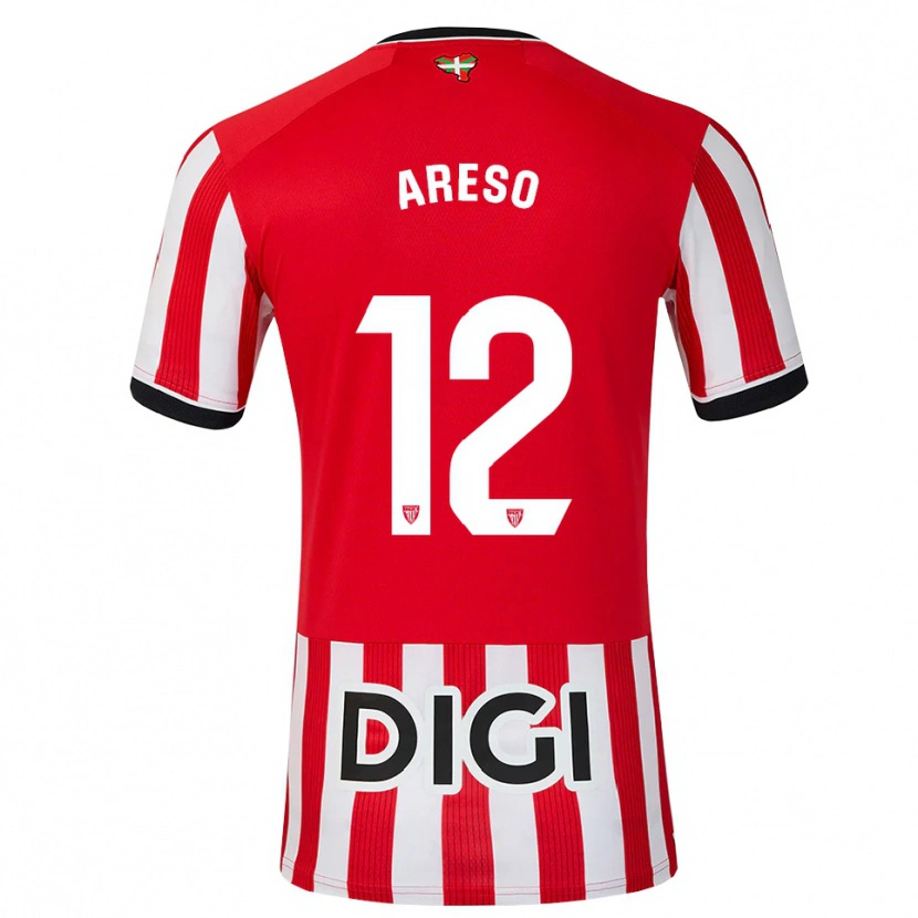 Danxen Damen Jesús Areso #12 Rot Schwarz Weiß Heimtrikot Trikot 2026/27 T-Shirt Schweiz