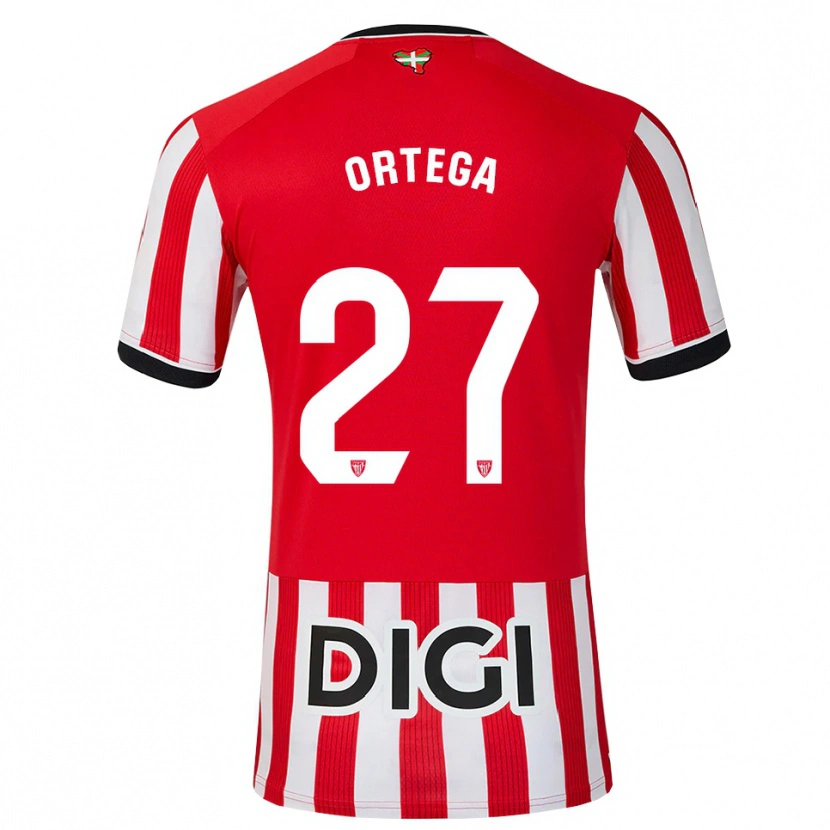 Danxen Damen Sara Ortega #27 Rot Schwarz Weiß Heimtrikot Trikot 2026/27 T-Shirt Schweiz