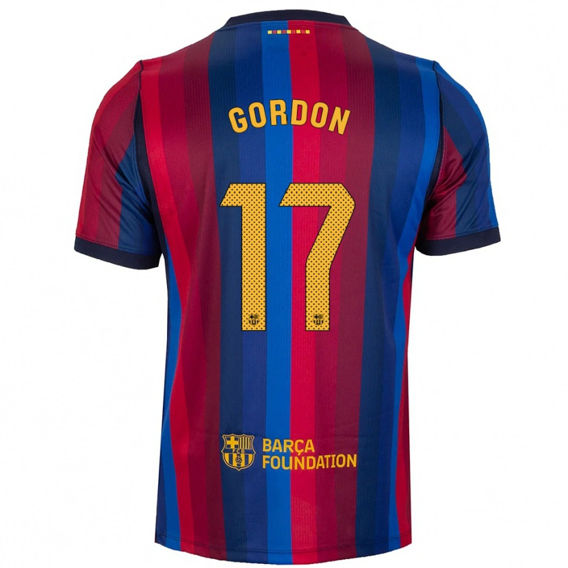 Danxen Damen Anthony Gordon #17 Königsblau Rot Gelb Heimtrikot Trikot 2026/27 T-Shirt Schweiz
