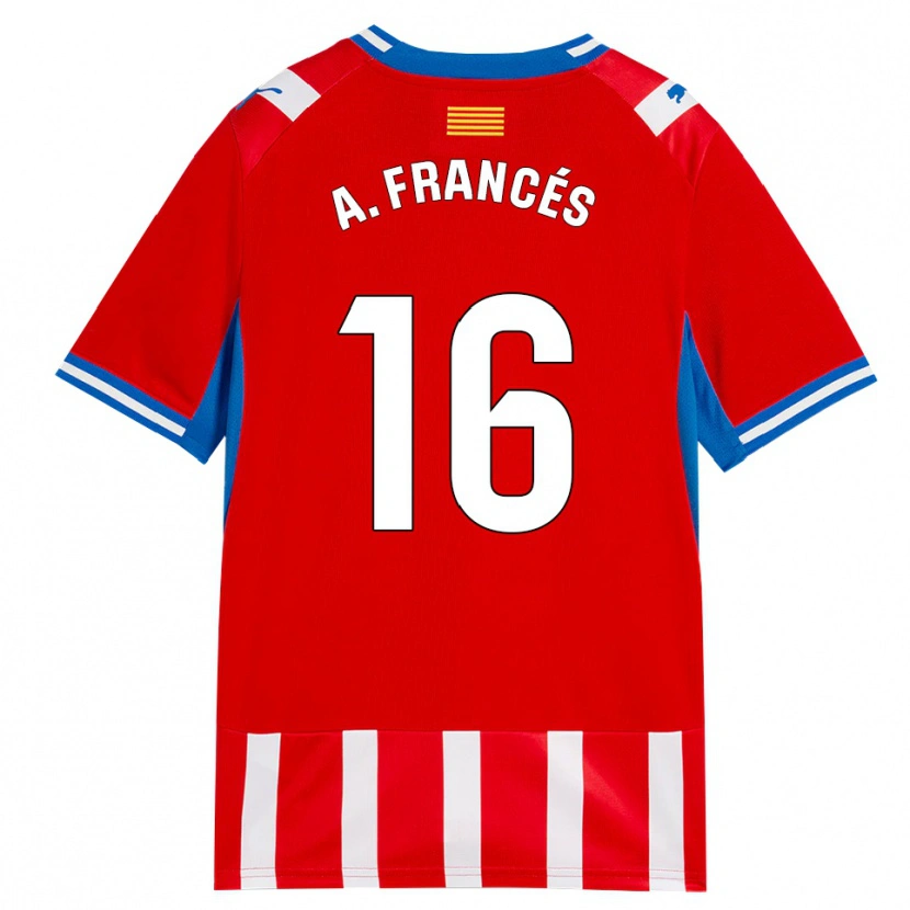 Danxen Damen Alejandro Francés #16 Rot Weiß Himmelblau Heimtrikot Trikot 2026/27 T-Shirt Schweiz