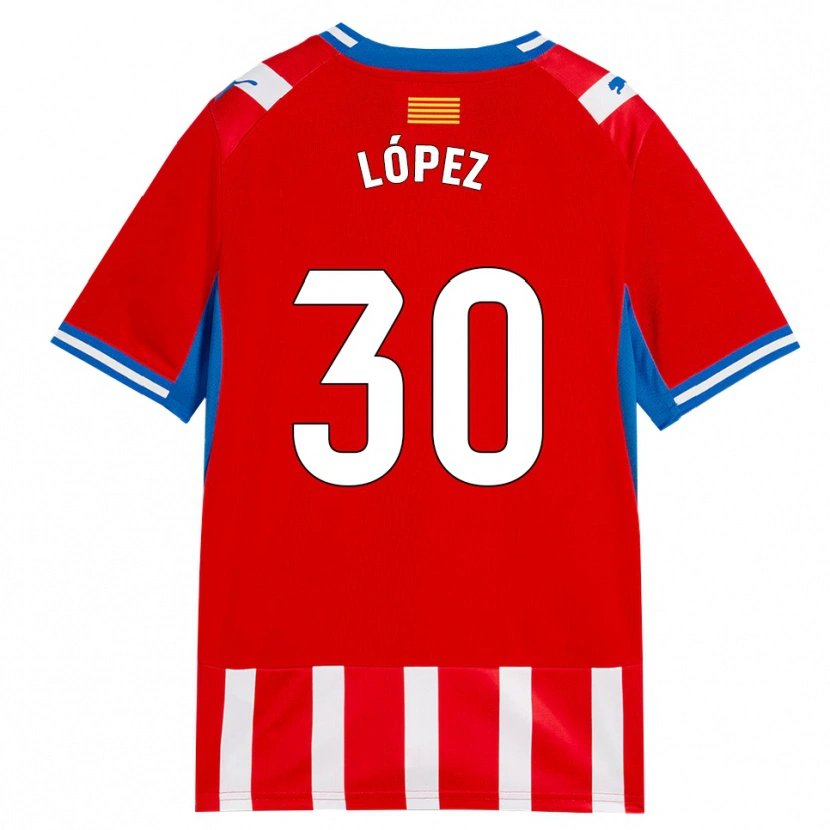 Danxen Damen Pau López #30 Rot Weiß Himmelblau Heimtrikot Trikot 2026/27 T-Shirt Schweiz