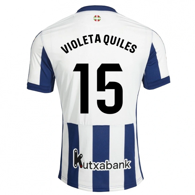 Danxen Damen Violeta Quiles #15 Marineweiß Goldrute Heimtrikot Trikot 2026/27 T-Shirt Schweiz