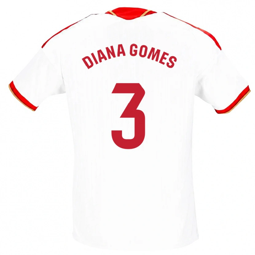 Danxen Damen Diana Catarina Ribeiro Gomes #3 Weiß Rot Heimtrikot Trikot 2026/27 T-Shirt Schweiz